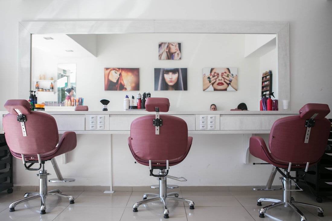Salon website design — an elegant salon under soft lighting
